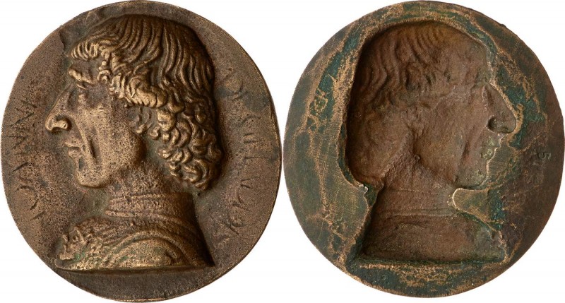 Italien Königreich
 Renaissance Bronzegussplakette des 19 Jh. Johannes di ?. 18...