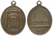 Russland Peter I. 1689 - 1725
 Br - Medaille o. J. ovale Medaille mit Original Öse auf Peter I. , ohne Sig. , Dm 31 x 22,5 mm. 6,10g vz/stgl
