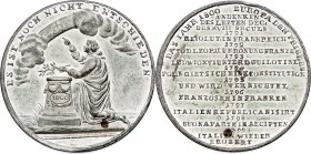 Franz II. 1792 - 1806
 Zinnmedaille 1800 ohne Signatur, sog. Friedenswunschmedaille, a.d. Neue Jahr. 27,50g. 44mm, Slg. Strothotte.- vz/stgl