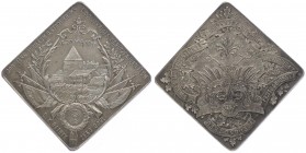 Franz Joseph I. 1848 - 1916
 Br. - Medaille 1895 versilbertes Galvano der Schützenmedaille, 900 Jahr Jubiläum der Stadt Krems, 400 Jahre Schützengese...
