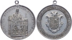 Franz Joseph I. 1848 - 1916
 Alumedaille 1903 mit Öse, 700 Jahre Stadt Braunau 1203-1903. 10,40g. 45mm ss