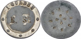 Franz Joseph I. 1848 - 1916
 1 Gulden o. J. (um 1880) zur Zahlung im Offizierskasino, teilweise abgelöste Versilberung, Dm 37 mm, sehr selten !. Wien...