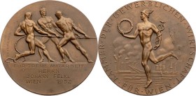 Bronzemedaille 1952 von Grienauer, Kammer der gewerblichen Wirtschaft für Johann Felkl. 152g. 71mm stgl