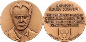 Bronzmedaille 1974 Hans Strobl, AKAD-Maler. 46,80g. 50mm stgl