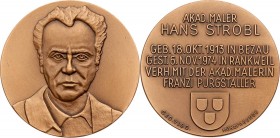 Bronzmedaille 1974 Hans Strobl, AKAD-Maler. 46,80g. 50mm stgl