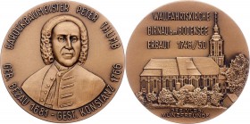 Bronzemedaille o.J. zur Erinnerung an Peter Thumb 1681-1766, Baumeister. 49,16g. 50mm stgl