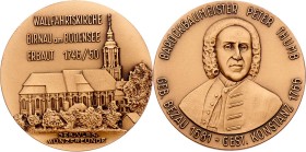 Bronzemedaille o.J. Peter Thumb, Baumeister, Wallfahrtskirche Birnau a. Bodensee. 49,58g. 50mm stgl