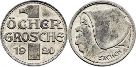 Deutschland vor 1871 Aachen
Stadt 1 Öcher Groschen 1920 Notgeld der Stadt - Bär. Aachen. 3,62g. Funck 1.5b stgl
