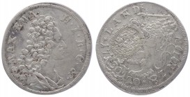 Deutschland vor 1871 Bayern
Maximilian II. Emanuel 1679 - 1726 30 Kreuzer 1720 München. 7,46g. KM 156 ss