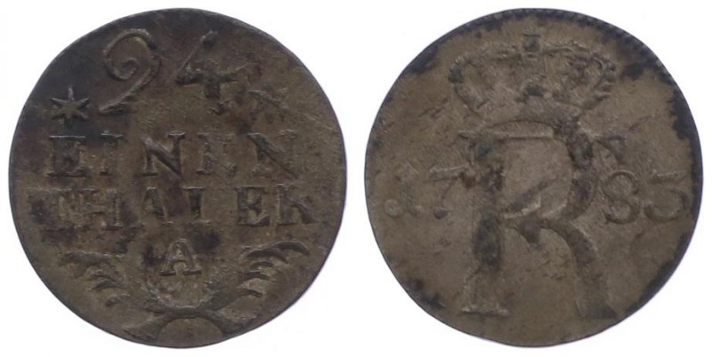 Deutschland vor 1871 Preussen
Friedrich II. 1740 - 1786 1/24 Taler 1783 A Berli...