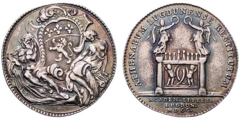 Frankreich Louis XIV. 1643 - 1715
 Ag-Jeton 1700 Wiedereröffnung des Athenaeums...