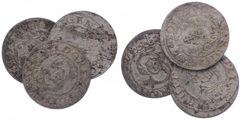 Polen Sigismund III. 1587 - 1632
 Schillinge 1595/96/97 3 Stück. Riga. Gumowski...