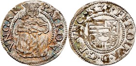 Ferdinand I. 1521 - 1564
 Denar 1528 ohne Mzz. ungar. Mzst. 0,50g. Huszar 934 stgl
