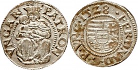 Ferdinand I. 1521 - 1564
 Denar 1528 ohne Mzz. ungar. Mzst. 0,65g. Huszar 934 stgl