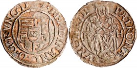 Ferdinand I. 1521 - 1564
 Denar o.Jahr ungar. Mzst. 0,60g. Huszar .- ss/vz