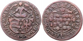 Rudolph II. 1576 - 1612
 Rechenpfennig 1601 geprägt während des Interregnums 1595 - 1602. Hall. 2,69g. Prok. A1/5/2 ss