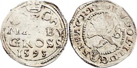 Rudolph II. 1576 - 1612
 Malygroschen 1593 Kuttenberg. 1,06g. Prägeschwäche. MzA. Seite 79 stgl