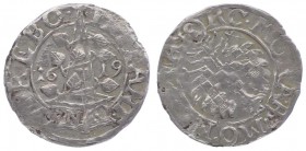 Stände von Böhmen und Mähren 1619 - 1620
 3 Kreuzer 1619 Brünn. 1,24g. Her. 29a vz
