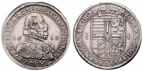 Erzherzog Maximilian 1612 - 1618
 Taler 1618 Hall. 28,67g. M/T. - vgl. 416, Voglh. 122/XIV var., Dav. 3324. ss