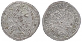 Leopold I. 1657 - 1705
 3 Kreuzer 1700 IA Graz. 1,48g. Her. 1361 var. vz/stgl