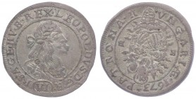 Leopold I. 1657 - 1705
 VI Kreuzer 1670 KB Variante mit H - UNGARIA. Kremnitz. 3,08g. Her. ---. ss/vz