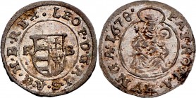 Leopold I. 1657 - 1705
 Denar 1678 KB Kremnitz. 0,47g. Her. 1966 vz