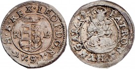 Leopold I. 1657 - 1705
 Denar 1689 KB Kremnitz. 0,60g. Her. 1977 vz