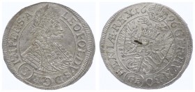 Leopold I. 1657 - 1705
 3 Kreuzer 1696 GE Prag. 1,70g. Her. 1463 stgl