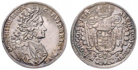 Karl VI. 1711 - 1740
 1/2 Taler 1715 KB Kremnitz. 13,91g. Fundpatina. Her. 532 ss/vz