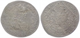 Karl VI. 1711 - 1740
 1/4 Taler 1729 aus 1728 NB Nagybanya. 7,19g. Her. 615 vz/stgl