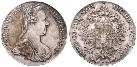 Maria Theresia 1740 - 1780
 Taler 1780 IC-FA Wien. 27,98g. Her. 437 var., Hafner II. 17. vz