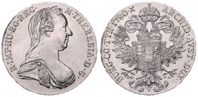Maria Theresia 1740 - 1780
 Taler 1780 IC-FA Wien. 28,01g. Her. 437 var. vz/stgl