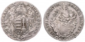 Maria Theresia 1740 - 1780
 1/2 Madonnentaler 1779 B // SK-PD Kremnitz. 13,93g. Her. 742 ss/ss+