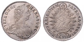 Maria Theresia 1740 - 1780
 XVII Kreuzer 1754 KB Kremnitz. 5,92g. Her. 1062 f.vz