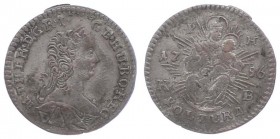 Maria Theresia 1740 - 1780
 Poltura 1756 PH-KB Kremnitz. 0,94g. Her. 1556, Eyp. 291. ss