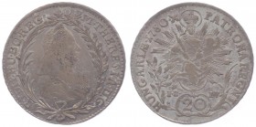 Maria Theresia 1740 - 1780
 20 Kreuzer 1780 IB-IV Nagybanya. 6,60g. Her. 1017 f.ss