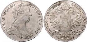 Maria Theresia 1740 - 1780
 Taler 1780 Wien. 28,00g. Hafner 19a vz
