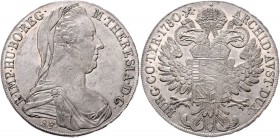 Maria Theresia 1740 - 1780
 Taler 1780 S.F. Mailand. 27,93g. Hafner 36a stgl