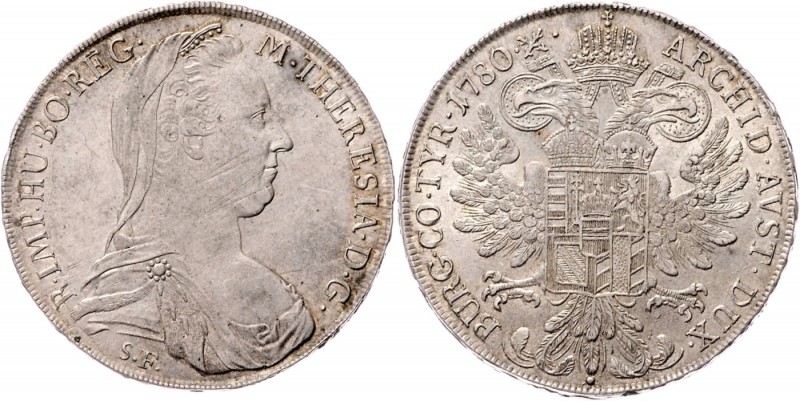 Maria Theresia 1740 - 1780
 Taler 1780 S.F. S.F. groß und Punkt unter der Mitte...