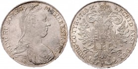 Maria Theresia 1740 - 1780
 Taler 1780 S.F. S.F. groß und Punkt unter der Mittelfeder. Mailand. 27,92g. Hafner 40a. var. stgl