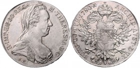 Maria Theresia 1740 - 1780
 Taler 1780 S.F. Venedig. 27,96g. Hafner 41a var. vz