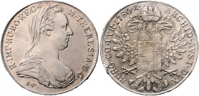 Maria Theresia 1740 - 1780
 Taler 1780 S.F. Venedig. 27,96g. Hafner 41a var. vz