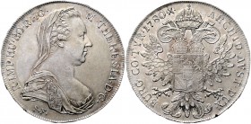 Maria Theresia 1740 - 1780
 Taler 1780 S.F. Venedig. 28,04g. Hafner 41a var. vz