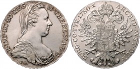 Maria Theresia 1740 - 1780
 Taler 1780 S.F. Wien. 28,08g. Hafner 57 stgl