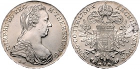 Maria Theresia 1740 - 1780
 Taler 1780 S.F. Wien. 28,08g. Hafner 60 stgl