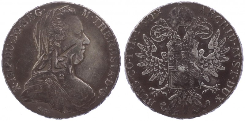Maria Theresia 1740 - 1780
 Taler 1780 27,82g. Hafner 121e vz