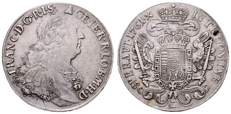 Franz I. Stephan von Lothringen 1745 - 1765
 Taler 1761 IZV Wien. 28,15g. Her. ...