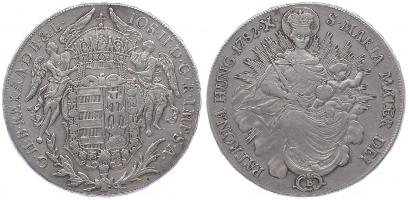 Joseph II. als Alleinregent 1780 - 1790
 Madonnentaler 1782 B Kremnitz. 27,84g....