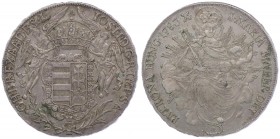 Joseph II. als Alleinregent 1780 - 1790
 Madonnentaler 1783 B Kremnitz. 28,00g. Her. 148 ss/vz