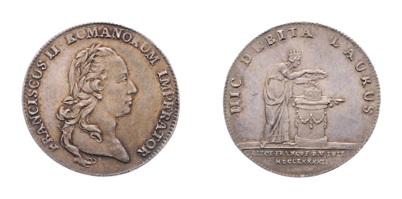 Franz II. 1792 - 1806
 Ag-Jeton 1792 auf seine Wahl zum römischen König in Fran...